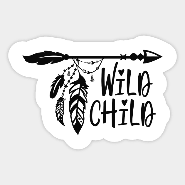 Wild Child Sticker by Ombre Dreams